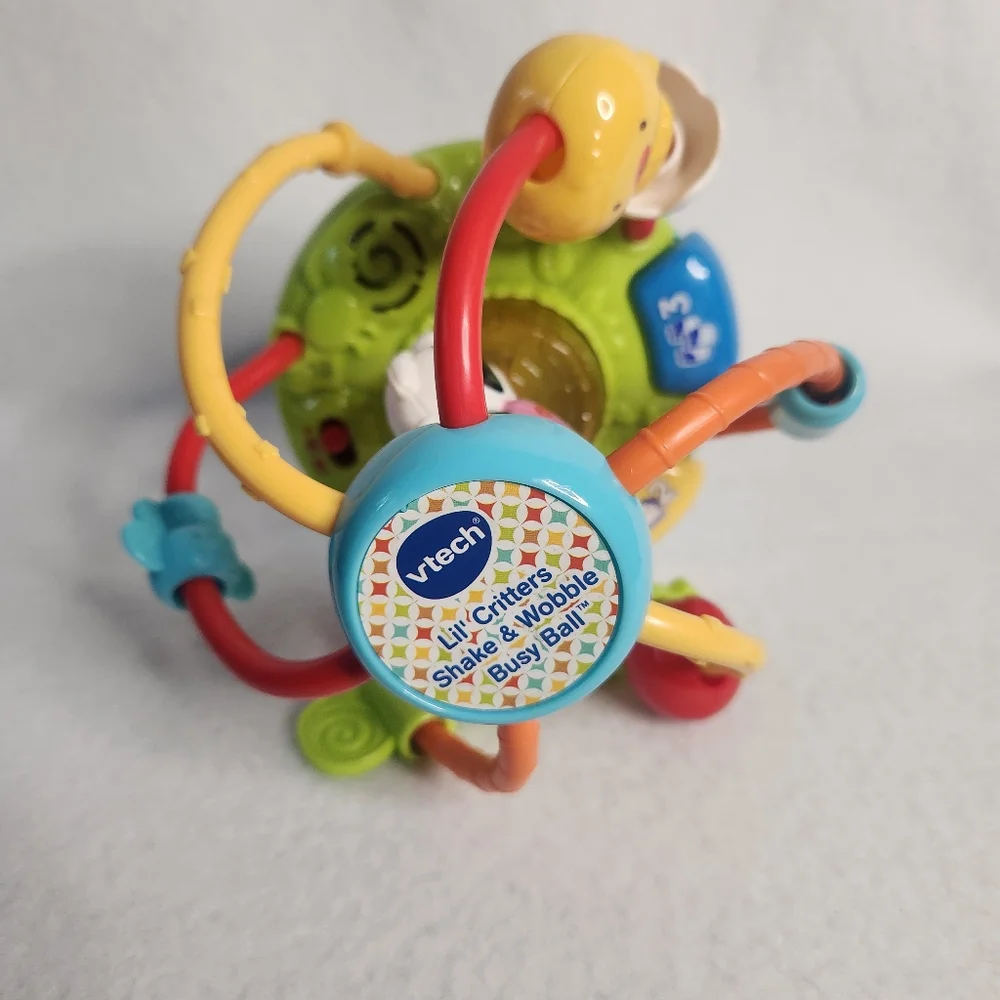 VTech Lil' Critters Shake, Wobble Busy Ball, Fisher-Price Poppity Pop Turtle Set